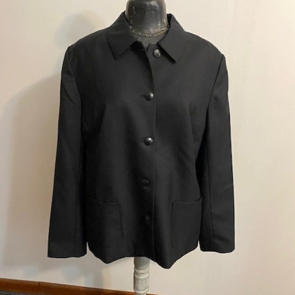 Appleseed's Black button front blazer, size 18